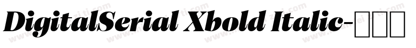 DigitalSerial Xbold Italic字体转换